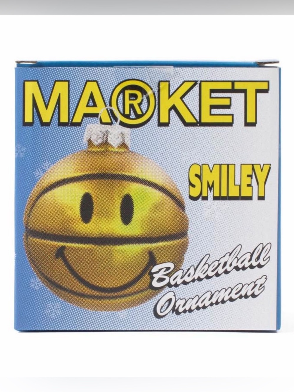 Market X Smiley Basketball Ornament